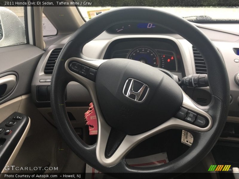 Taffeta White / Gray 2011 Honda Civic EX Sedan