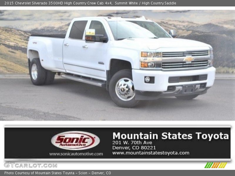 Summit White / High Country Saddle 2015 Chevrolet Silverado 3500HD High Country Crew Cab 4x4