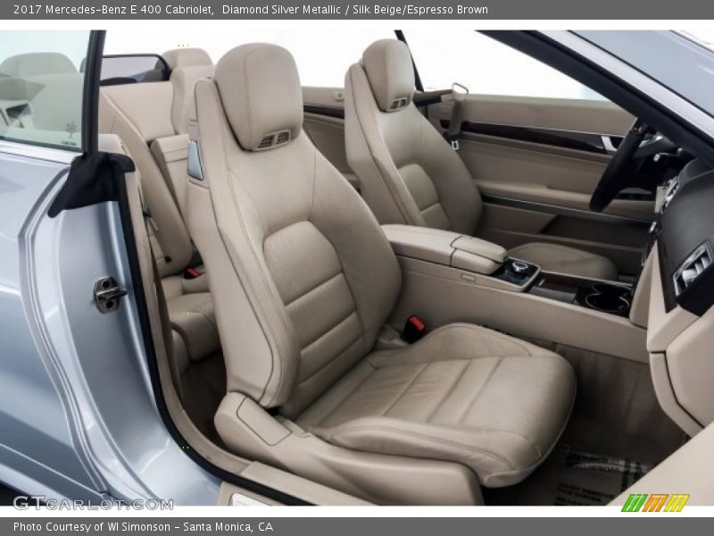 Diamond Silver Metallic / Silk Beige/Espresso Brown 2017 Mercedes-Benz E 400 Cabriolet