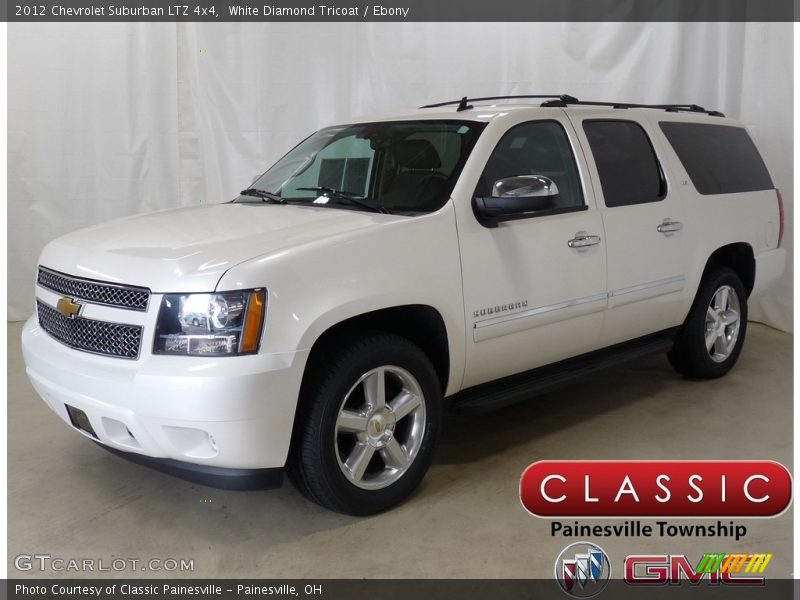 White Diamond Tricoat / Ebony 2012 Chevrolet Suburban LTZ 4x4