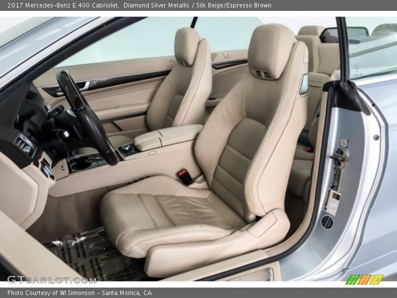 Diamond Silver Metallic / Silk Beige/Espresso Brown 2017 Mercedes-Benz E 400 Cabriolet