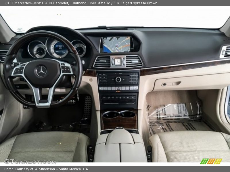 Diamond Silver Metallic / Silk Beige/Espresso Brown 2017 Mercedes-Benz E 400 Cabriolet