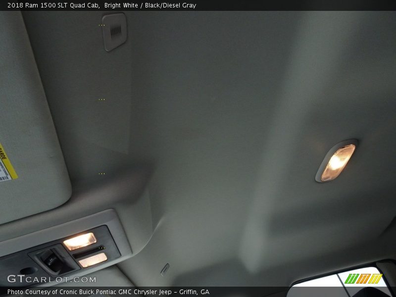 Bright White / Black/Diesel Gray 2018 Ram 1500 SLT Quad Cab