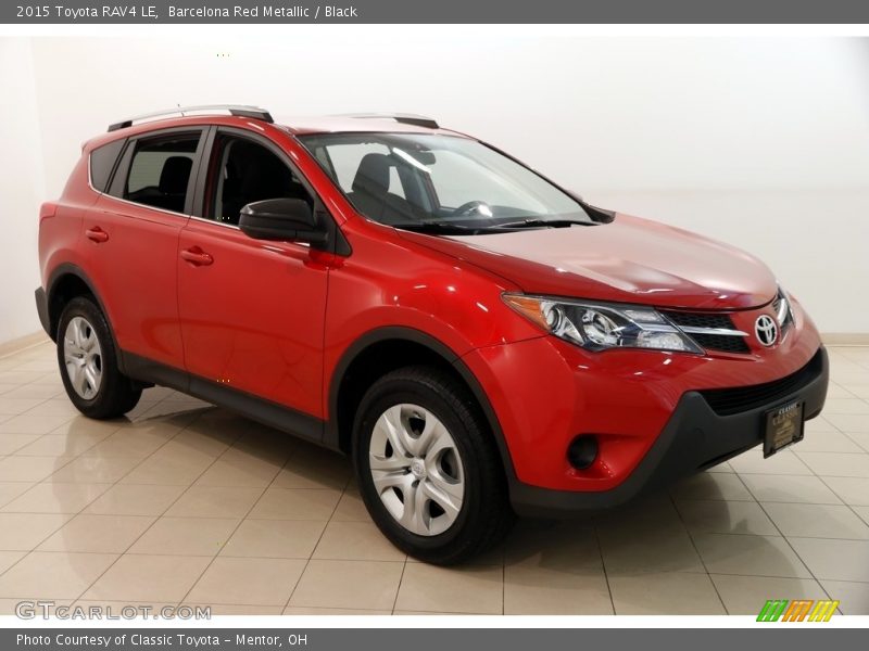 Barcelona Red Metallic / Black 2015 Toyota RAV4 LE