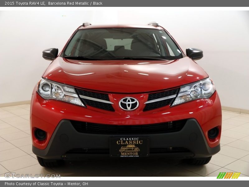 Barcelona Red Metallic / Black 2015 Toyota RAV4 LE