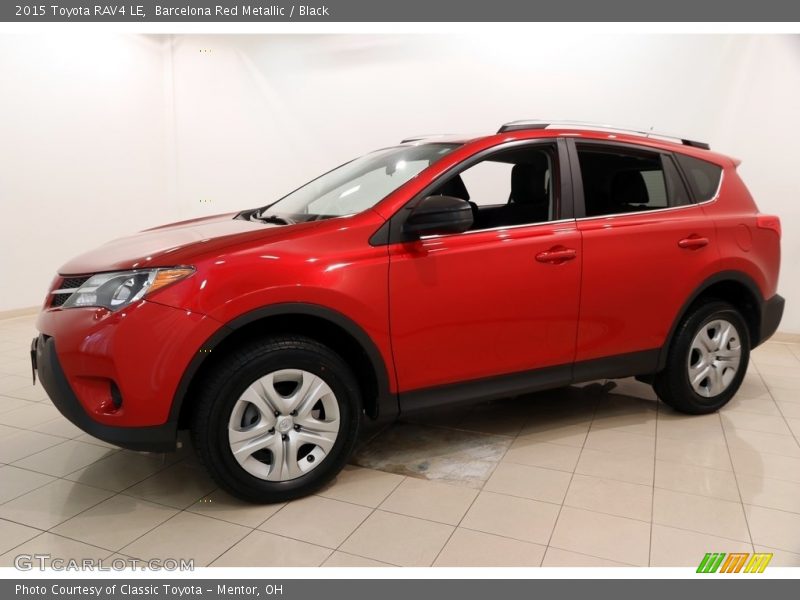 Barcelona Red Metallic / Black 2015 Toyota RAV4 LE