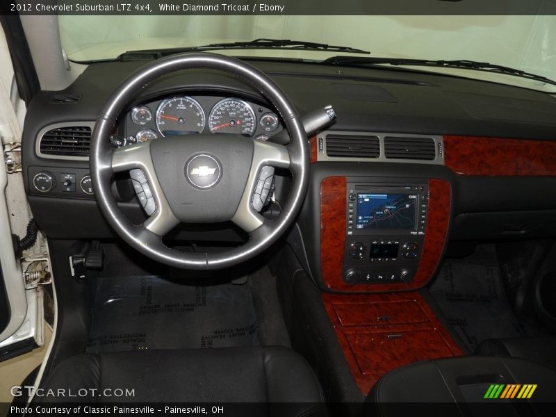 White Diamond Tricoat / Ebony 2012 Chevrolet Suburban LTZ 4x4
