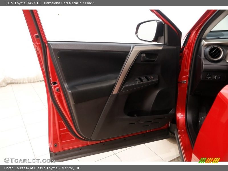 Barcelona Red Metallic / Black 2015 Toyota RAV4 LE