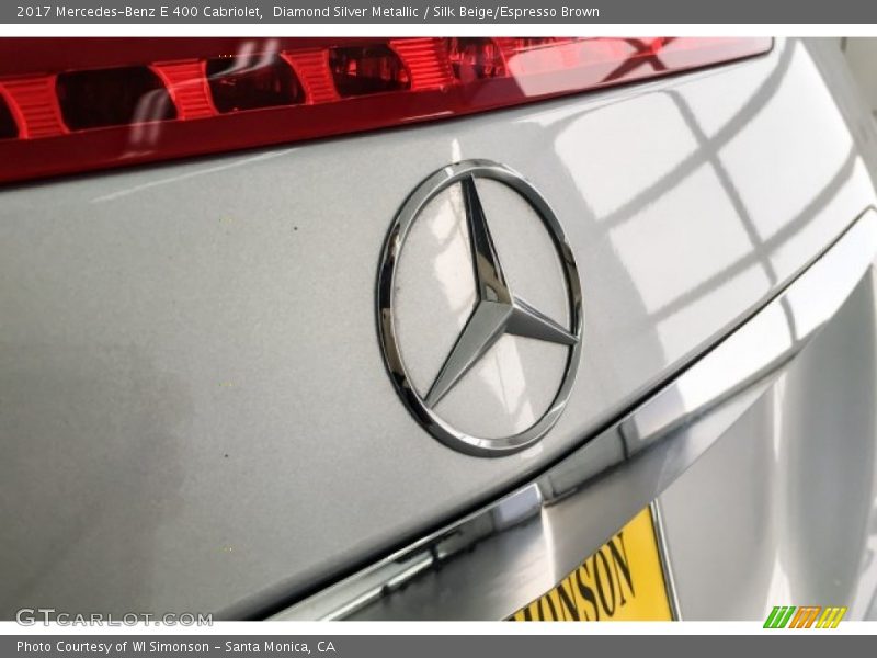 Diamond Silver Metallic / Silk Beige/Espresso Brown 2017 Mercedes-Benz E 400 Cabriolet