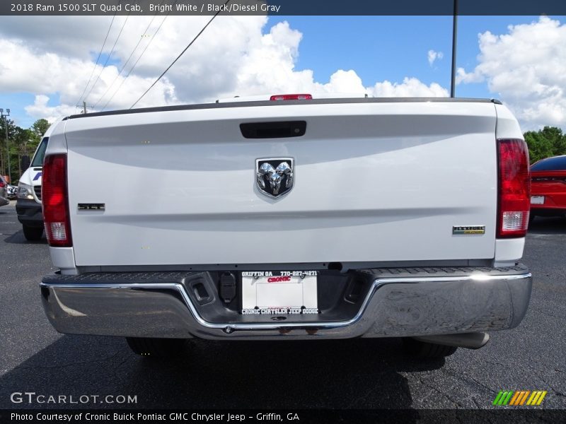 Bright White / Black/Diesel Gray 2018 Ram 1500 SLT Quad Cab