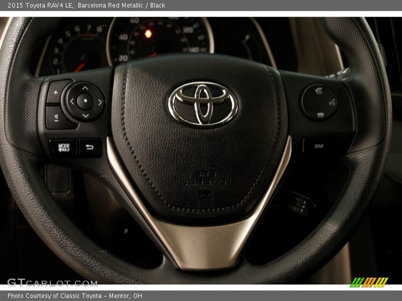Barcelona Red Metallic / Black 2015 Toyota RAV4 LE