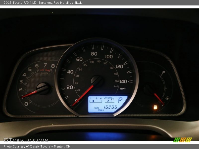 Barcelona Red Metallic / Black 2015 Toyota RAV4 LE