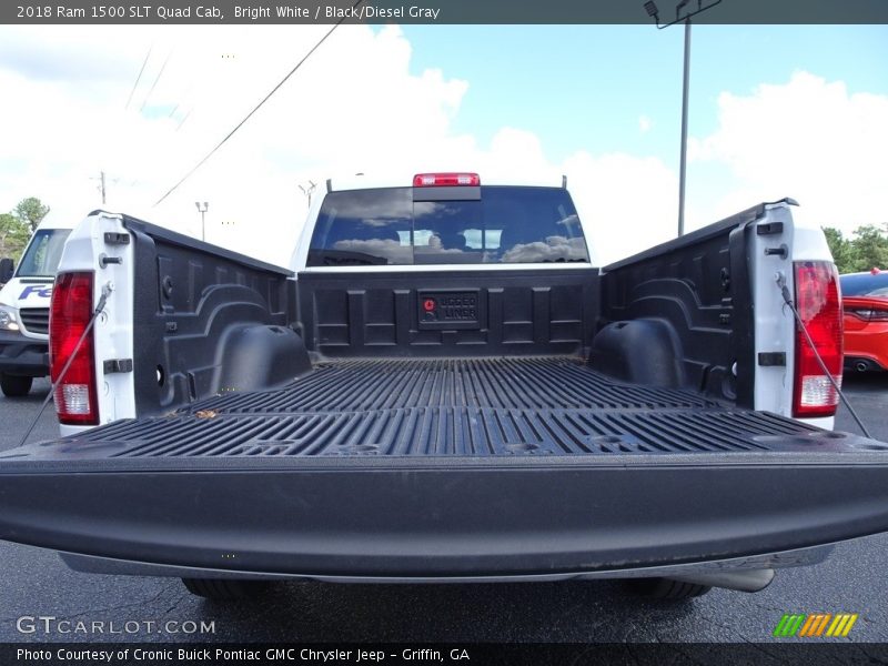 Bright White / Black/Diesel Gray 2018 Ram 1500 SLT Quad Cab