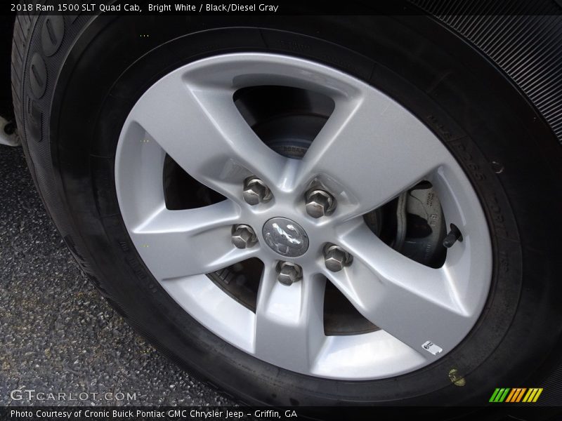 Bright White / Black/Diesel Gray 2018 Ram 1500 SLT Quad Cab