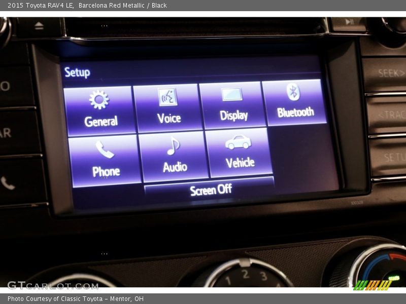 Barcelona Red Metallic / Black 2015 Toyota RAV4 LE