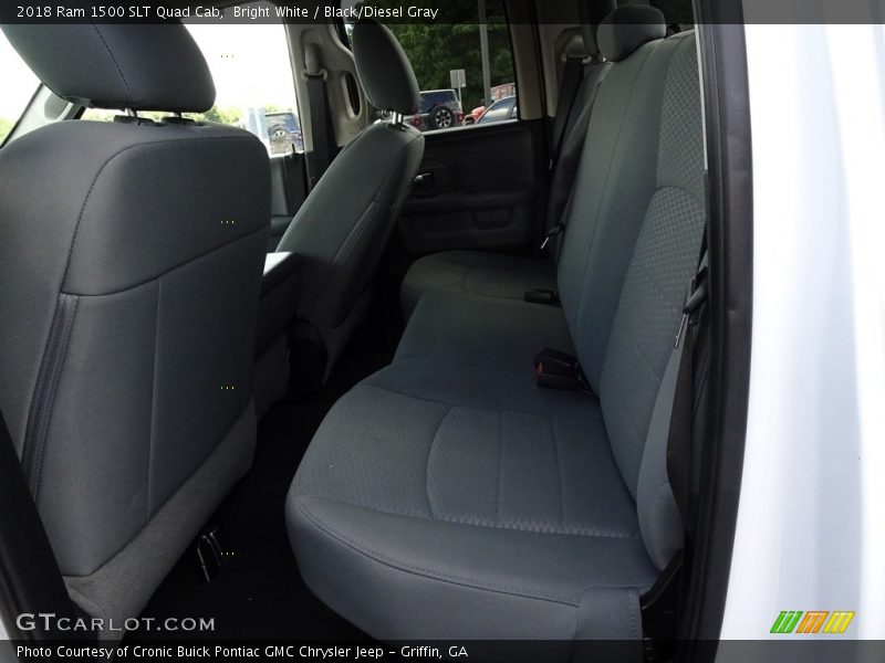Bright White / Black/Diesel Gray 2018 Ram 1500 SLT Quad Cab