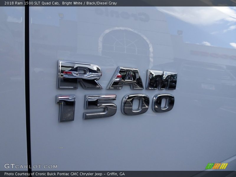 Bright White / Black/Diesel Gray 2018 Ram 1500 SLT Quad Cab