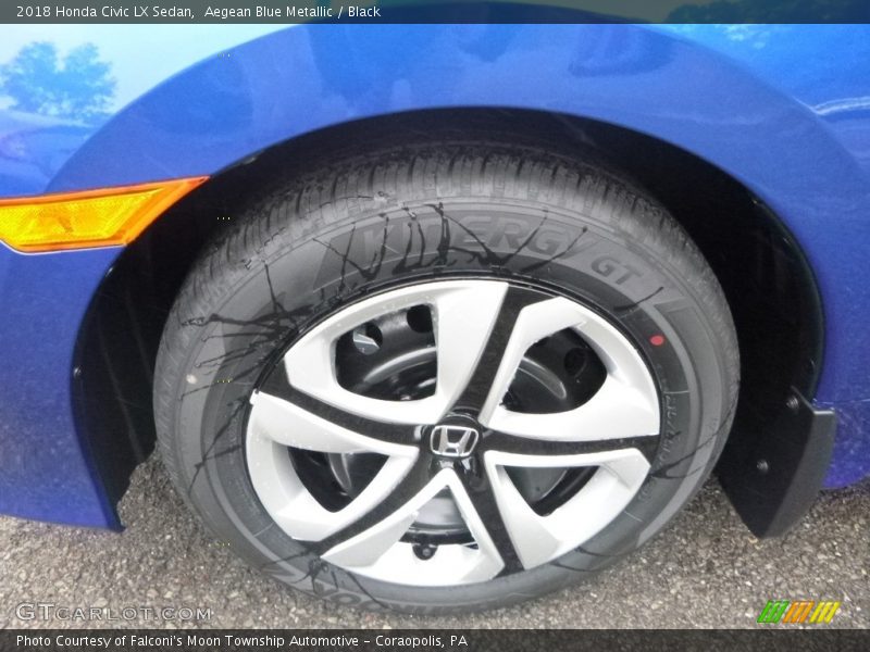 Aegean Blue Metallic / Black 2018 Honda Civic LX Sedan