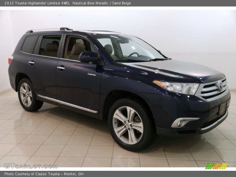 Nautical Blue Metallic / Sand Beige 2013 Toyota Highlander Limited 4WD