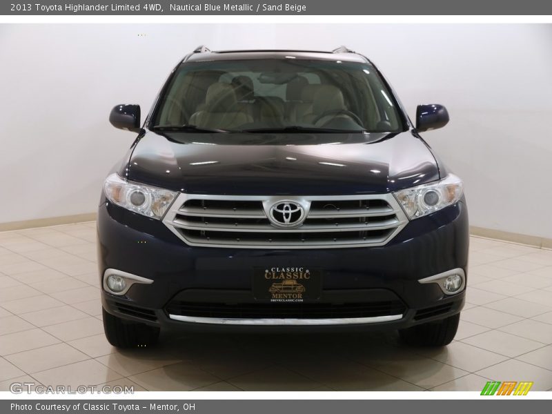 Nautical Blue Metallic / Sand Beige 2013 Toyota Highlander Limited 4WD