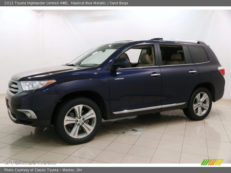Nautical Blue Metallic / Sand Beige 2013 Toyota Highlander Limited 4WD