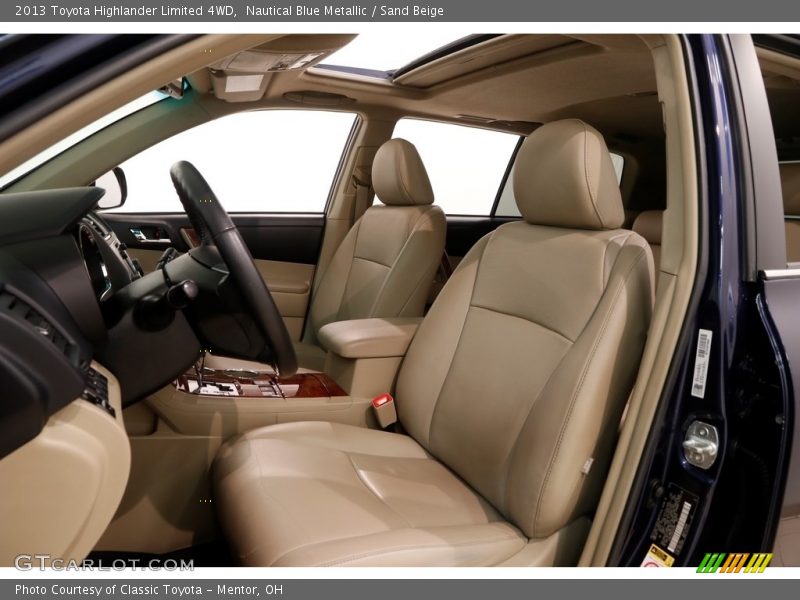 Nautical Blue Metallic / Sand Beige 2013 Toyota Highlander Limited 4WD