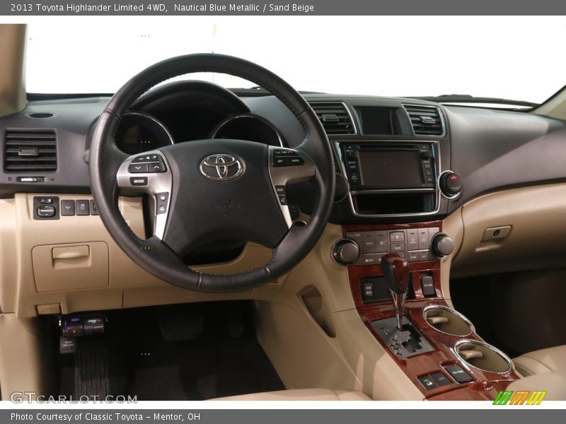 Nautical Blue Metallic / Sand Beige 2013 Toyota Highlander Limited 4WD