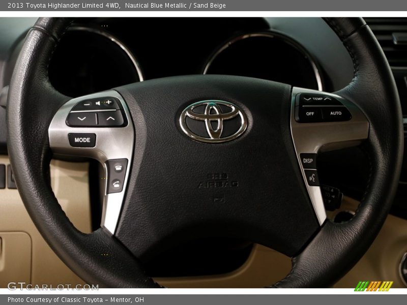 Nautical Blue Metallic / Sand Beige 2013 Toyota Highlander Limited 4WD