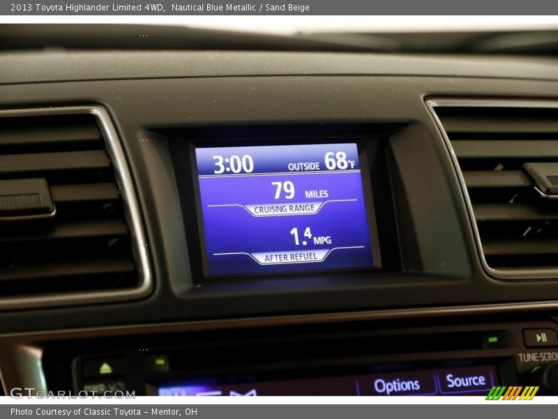 Nautical Blue Metallic / Sand Beige 2013 Toyota Highlander Limited 4WD