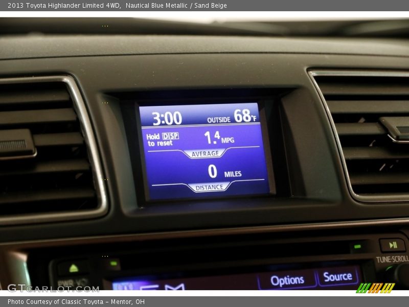 Nautical Blue Metallic / Sand Beige 2013 Toyota Highlander Limited 4WD