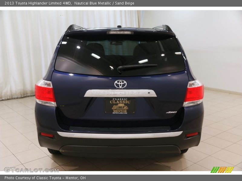 Nautical Blue Metallic / Sand Beige 2013 Toyota Highlander Limited 4WD