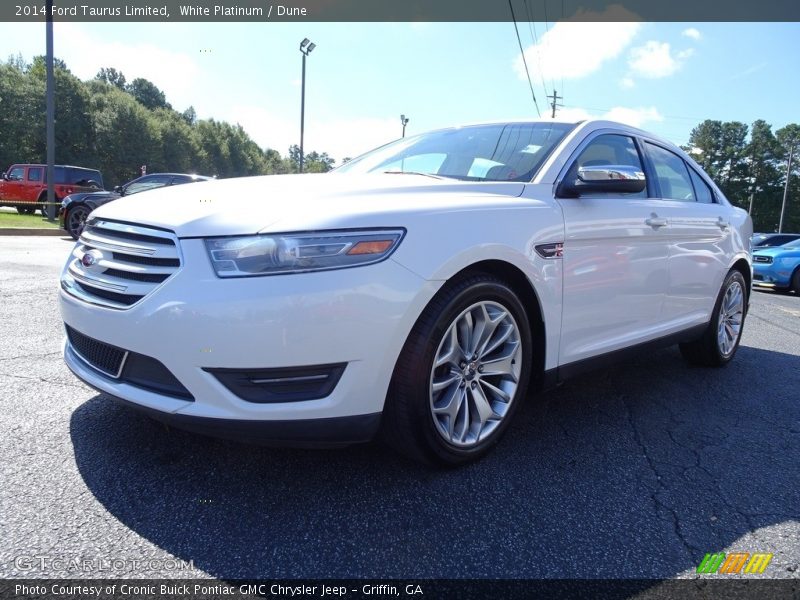 White Platinum / Dune 2014 Ford Taurus Limited