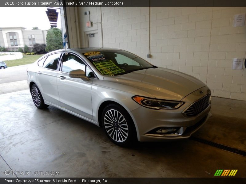 Ingot Silver / Medium Light Stone 2018 Ford Fusion Titanium AWD