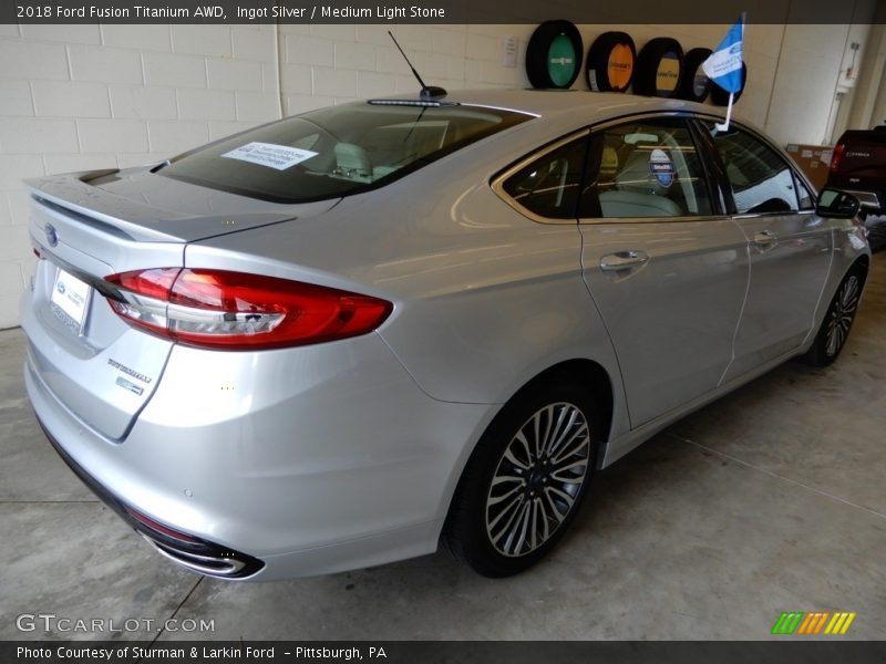 Ingot Silver / Medium Light Stone 2018 Ford Fusion Titanium AWD