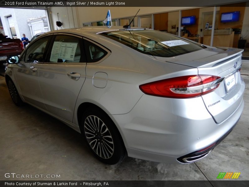 Ingot Silver / Medium Light Stone 2018 Ford Fusion Titanium AWD