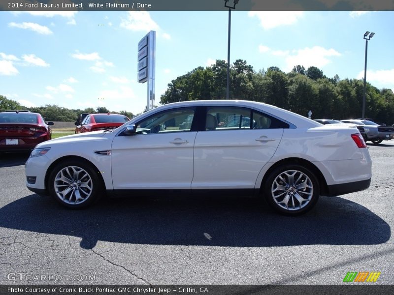 White Platinum / Dune 2014 Ford Taurus Limited