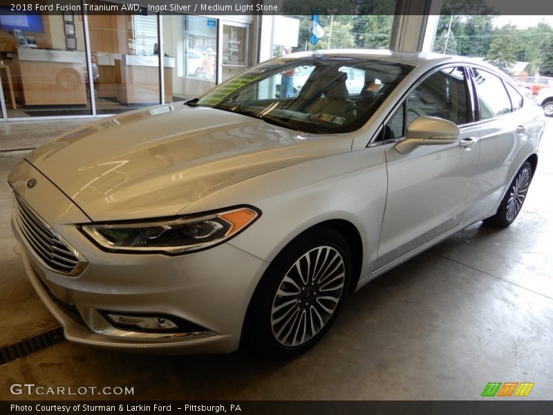 Ingot Silver / Medium Light Stone 2018 Ford Fusion Titanium AWD