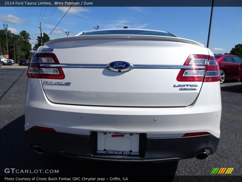 White Platinum / Dune 2014 Ford Taurus Limited