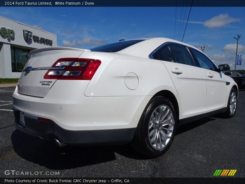 White Platinum / Dune 2014 Ford Taurus Limited