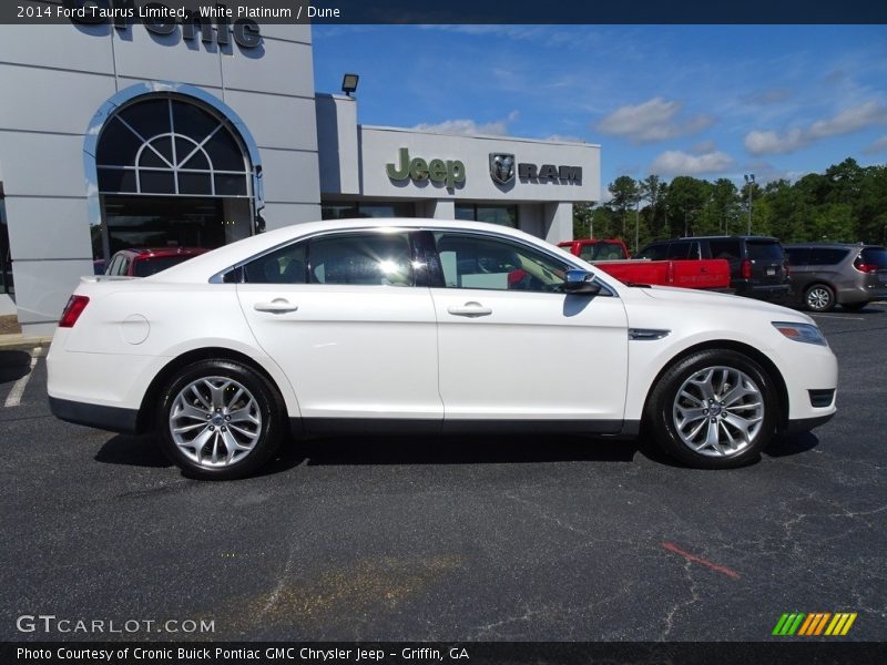 White Platinum / Dune 2014 Ford Taurus Limited