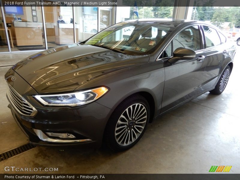 Magnetic / Medium Light Stone 2018 Ford Fusion Titanium AWD