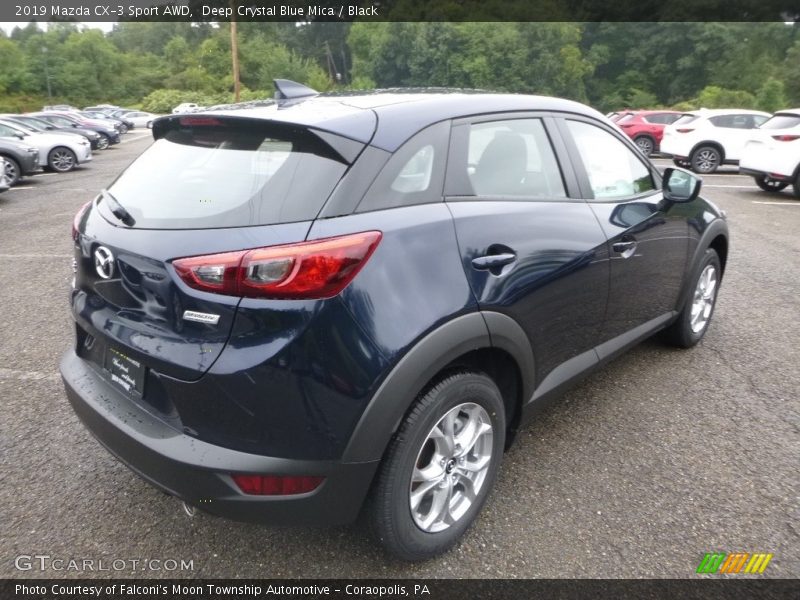 Deep Crystal Blue Mica / Black 2019 Mazda CX-3 Sport AWD