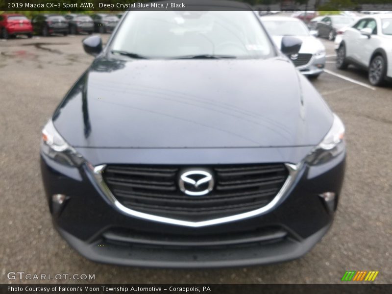 Deep Crystal Blue Mica / Black 2019 Mazda CX-3 Sport AWD