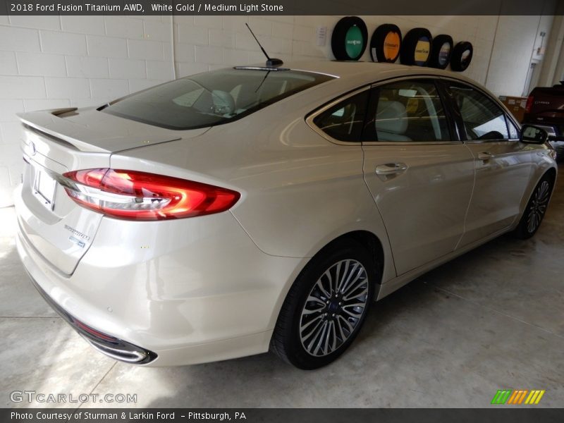 White Gold / Medium Light Stone 2018 Ford Fusion Titanium AWD
