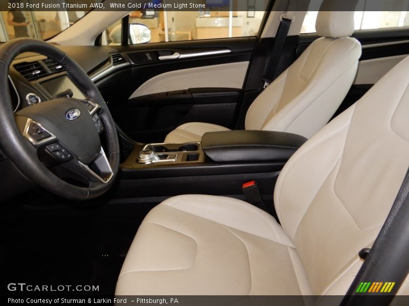 White Gold / Medium Light Stone 2018 Ford Fusion Titanium AWD