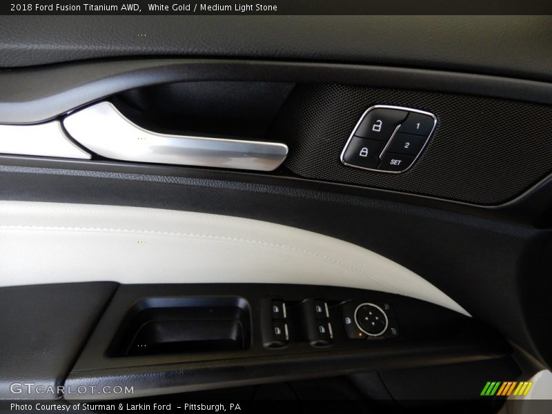 White Gold / Medium Light Stone 2018 Ford Fusion Titanium AWD