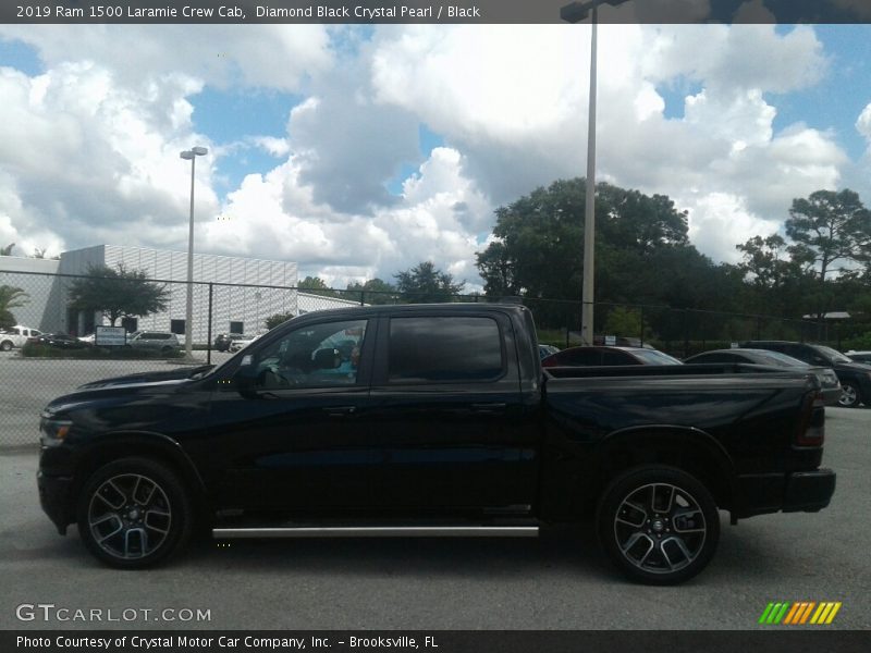Diamond Black Crystal Pearl / Black 2019 Ram 1500 Laramie Crew Cab