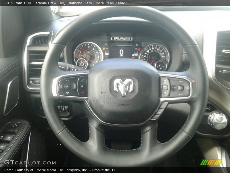 Diamond Black Crystal Pearl / Black 2019 Ram 1500 Laramie Crew Cab