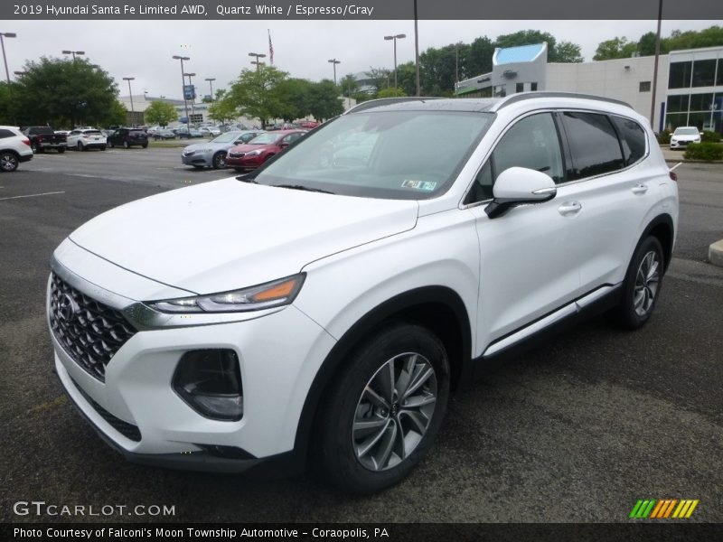 Quartz White / Espresso/Gray 2019 Hyundai Santa Fe Limited AWD