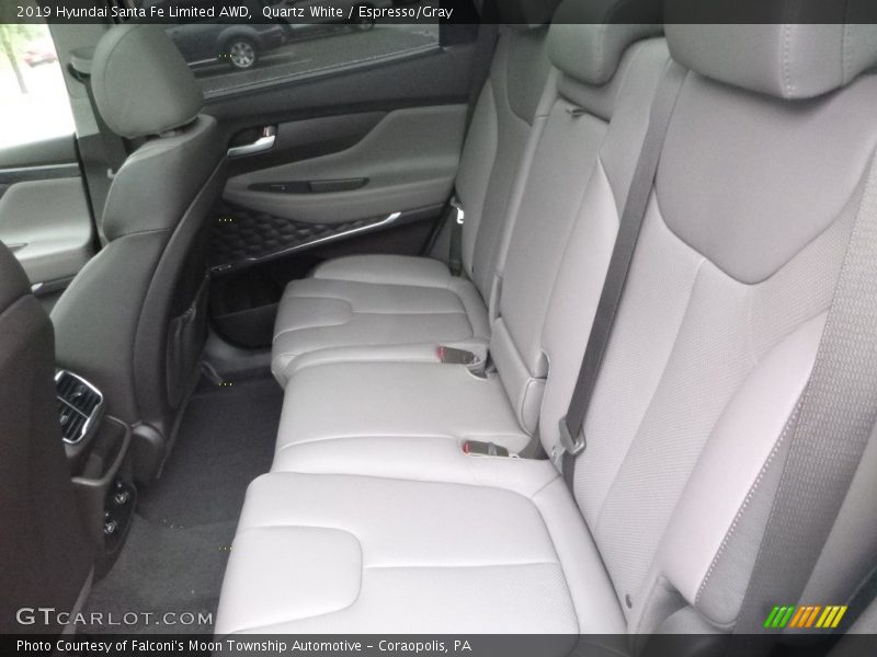 Quartz White / Espresso/Gray 2019 Hyundai Santa Fe Limited AWD